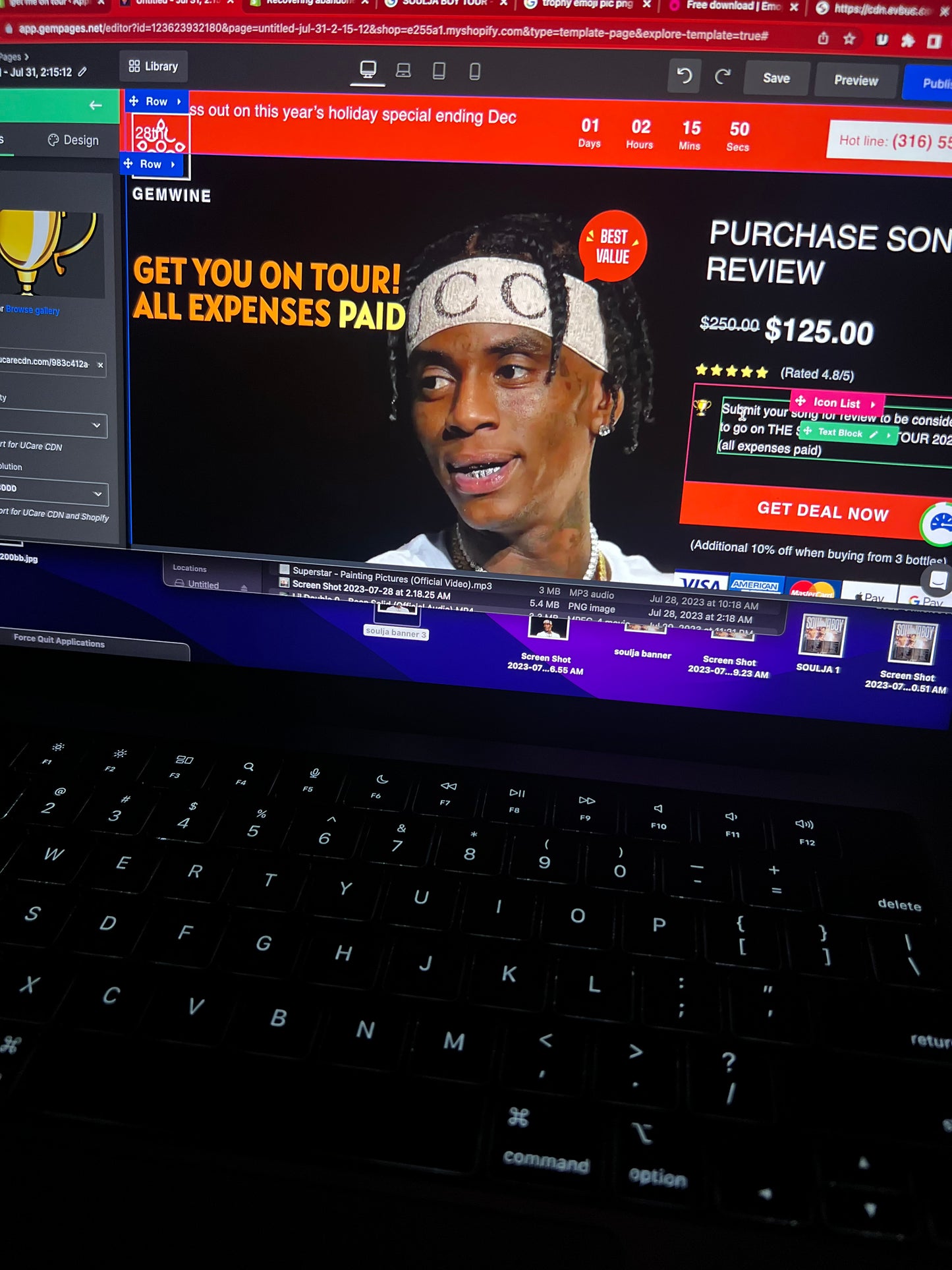 Purchase 1 date on tour for city of your choice.